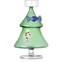 Ichendorf Milano - Waxinelichthouder kerstboom groen glas - 19 cm