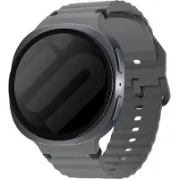 Strap-it Wave Siliconen Band (Donkergrijs) – Geschikt voor Samsung Galaxy Watch 8 (40mm / 44mm) & Galaxy Watch 8 Classic