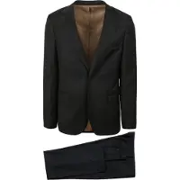 Suitable Kostuum Wol Uni Zwart