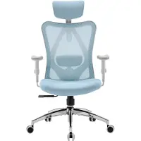Sihoo M18 Ergonomische Bureaustoel - Ademend Mesh - Verstelbare Hoofd&Lendensteun - Bureaustoelen voor Volwassenen tot 150kg - Kantoor/Thuis/Gaming - Blauw