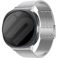 Strap-it Fine Stalen Band (Zilver) – Geschikt voor Samsung Galaxy Watch 8 (40mm / 44mm) & Galaxy Watch 8 Classic