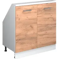 Vicco Rion Kast voor schuine wand – met 2 deuren Eik goud/wit