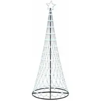 vidaXL LED kerstboom met 295 LED met standaard Koudwit 250 cm Metaal