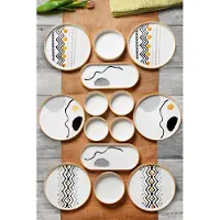 Hermia Concept Asir - Ontbijtset - 14 stuks - Veelkleurig - 25 x 11 x 3,5 cm