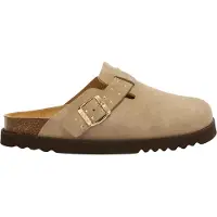 Scholl Klomp Women Benny Suede Dark Beige-Schoenmaat 38