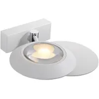 Pure LED-wandlamp Oculis, dimbaar, wit / opaal, Woon-/ Eetkamer, Modern, LED wandlamp