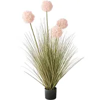 Beliani SNOWBALL BUSH - Kunstplant - Groen/Roze - 120 cm - Synthetisch
