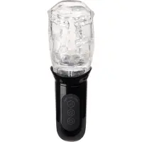 Rimba Toys - Orgastobator 05 - Automatische Roterende Masturbator - Zwart/Transparant