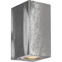 Nordlux Wandlamp buiten Canto Maxi Kubi 2, alu / grijs / zink, Aluminium, Modern, Wandlamp buiten