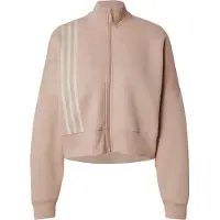 Adidas Sweatvest 'Off Placed 3-Stripes Zip' lichtbruin / wit