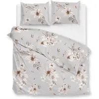 Zohome Zo Home Dekbedovertrek Flanel Elara - grey 200x200/220cm