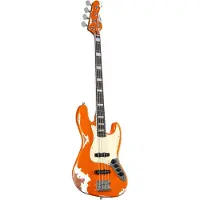 Fame Custom JB 4 Hardcore Worn Capri Orange Satin - Elektrische basgitaar