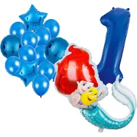 Ariel ballonnen pakket - 82x60cm - Folie Ballon - Prinses - Themafeest - 1 jaar - Verjaardag - Ballonnen - Versiering - Helium ballon - de kleine zeemeermin