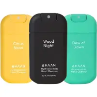 HAAN Hydrating Handspray - Handzeep - 3pack Daily Moods mix Spray 30ml: Dew of Dawn/ Citrus Noon/ Wood Night - Navulbaar - 3x 30ml