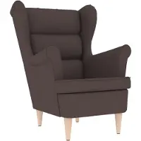 vidaXL Fauteuil 74x84x100 cm stof donkerbruin