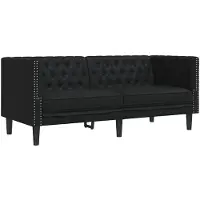 vidaXL Bank Zwart 174 x 74,5 x 70,5 cm PVC