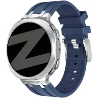 Bandz Siliconen Band 'Luxe Liquid' (Donkerblauw) geschikt voor Samsung Galaxy Watch 9 (40/44mm) / Watch 8 (40/44mm) / 8 Classic (46mm)