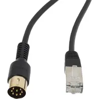 BOSSCOM RJ45 - DIN 8-pins / Powerlink PL8 (m) kabel voor B&O | zwart | 15 meter