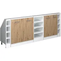 Vicco R-Line Keukenkast voor schuine wand – 210 cm Set van 5 Artisanaal eiken/wit