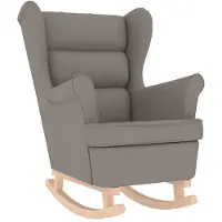 vidaXL Schommelstoel 74x90x102 cm stof taupe