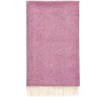 Bronte by moon Plaid Visgraat Roze - Shetland Lamswol - 140x185 - Bronte by Moon Scotland