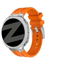 Bandz Siliconen Band 'Luxe Liquid' (Oranje) – Geschikt voor Samsung Galaxy Watch 8 (40mm / 44mm) & Galaxy Watch 8 Classic