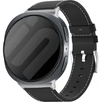 Strap-it Leren Bandje Zwart – Stijlvol, Comfortabel & Duurzaam – geschikt voor Samsung Galaxy Watch 8 (40mm/44mm) & Galaxy Watch 8 Classic