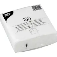 Papstar Servetten , 1-laags, 330 x 330 mm met ¼-vouw, papier in stoflook, 1200 st, wit