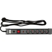 Sthor - Overspanningsbeveiligde Stekkerdoos - 5 Stopcontacten - 3m Kabel