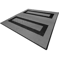 MonsterShop Geventileerde Kliktegels 6m x 6m voor Garage en Werkplaatsen, Antislip - 165 Grijs en 60 Zwart