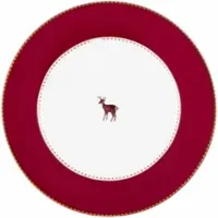 Pip studio Gebaksbord Love Birds Dark Red 17 cm (Set van 6)