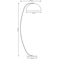Emibig Vloerlamp Arcos, wit / opaal, Woon-/ Eetkamer, metaal, Modern, vloerlamp