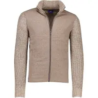Baileys Regular Fit Cardigan bruin, Effen