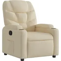 vidaXL Relaxfauteuil Crème Stof
