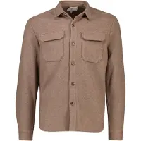 Born with Appetite bruin effen overshirt normale fit
