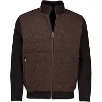 Bugatti outdoor vest effen bruin wijde fit