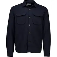 Born with Appetite overshirt effen donkerblauw normale fit
