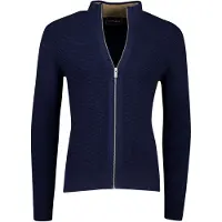 Scotland Blue navy effen vest katoen normale fit
