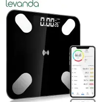 Levanda - Slimme personen weegschaal met lichaamanalyse - Digitale personenweegschaal met app - Smart scale vetpercentage
