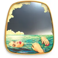 Seletti Gold Frame 59 cm Spiegel Sea Girl