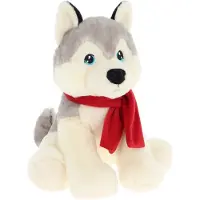 Keel Toys husky met sjaal - 25 cm - Dieren knuffels