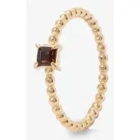 Sissy-Boy Gold plated ring met steen | Maat: 18