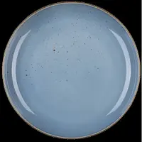Lubiana porselein Rondo blauw 6 plat bord 22 cm (dessertbord) K9