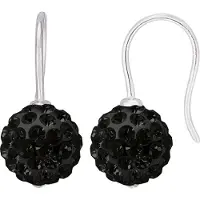 Diadema Black Crystal Sphere Hooks 8mm Silver 925 - Pure Crystal