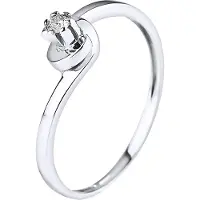 Diadema Solitaire Diamond 0,04 Cts White Gold Jewelry