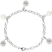 Diadema Breloque armband zwarte cultuurcultuur kralen en kristallen preciosa zilver 925
