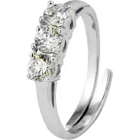 Diadema Trilogy Ring Zirkoniumoxides Sieraden Zilver 925 Verstelbaar - Maria