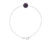 Diadema Bol Armband Crystal Preciosa Purple Silver 925