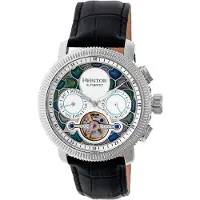 Heritor Automatic Heritor Automatische Aura Heren Semi-Skelet Leerband Horloge