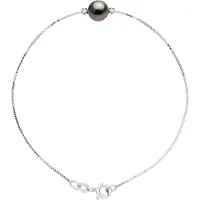 Diadema Diamond Bracelet 0060 Cts en Tahitian Pearl Ronde 8-9 mm 925